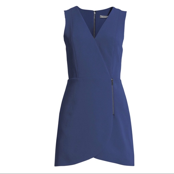 💥6HR SALE💥 ALICE + OLIVIA NAVY SIDE-ZIP DRESS - Picture 7 of 7